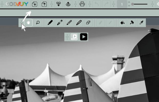 Reposition toolbars