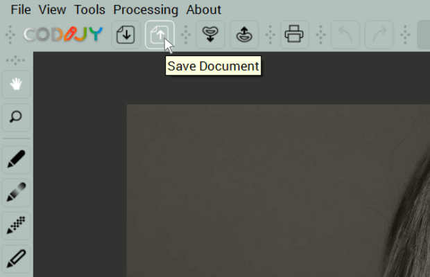 Save document toolbar command